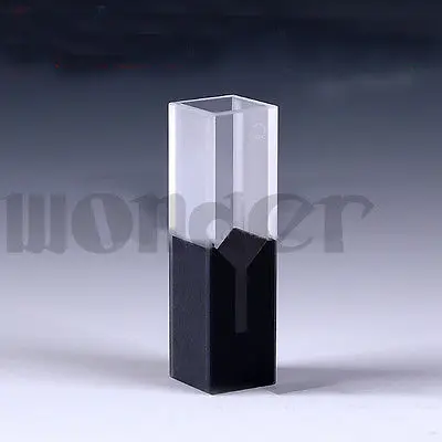 200ul 10mm Path Length Sub-Micro JGS1 Quartz Cell With Black Walls And Lid