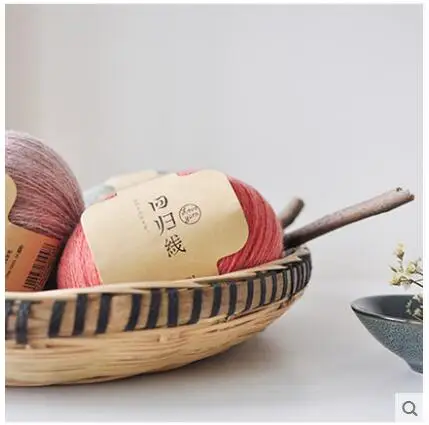 Free shipping 300g(50g*6pcs) 100% Fine Wool Yarn Pure Wool Yarn Stick Needle Hand Knitting Wool Fine Wool Scarf Thread