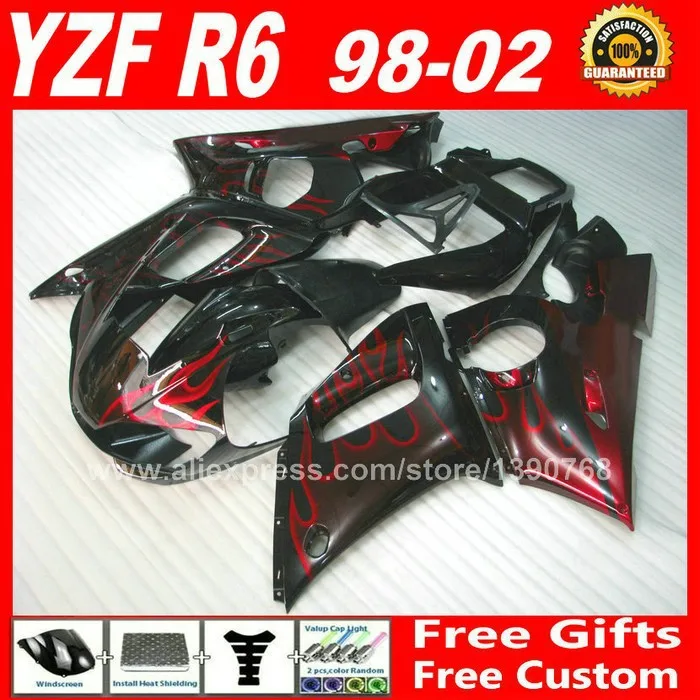 OEM replace Fairings kit for 1998 - 2002 YAMAHA YZF R6 plastic parts 1999 2000 2001 98 99 00 01 02 fairing kits Z3CG