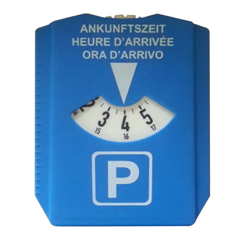 Car Parking Disc Timer Clock Arrival Time Display Blue Plastic Parking Time Tools Portable Car Parking Timer Clock image 4