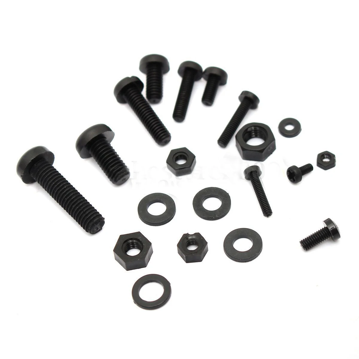 In stock 150Pcs M2 M2.5 M3 M5 Nylon Hex Screw Bolt Nut Standoff Spacer Assortment Kit Black