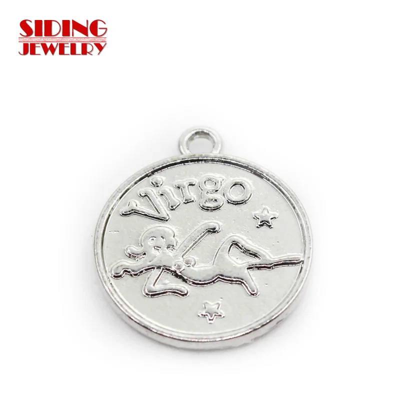 New Arrival 20pcs/lot Signs Of The Zodiac Virgo Dangle Charms Hanging Charm DIY Bangles/Bracelets Necklace Pendant Jewelery