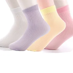 Spring White Kid Socks 10Pairs/Lot Baby Style Solid Thin Soft  Children For Boys Girls Sport Students Socks