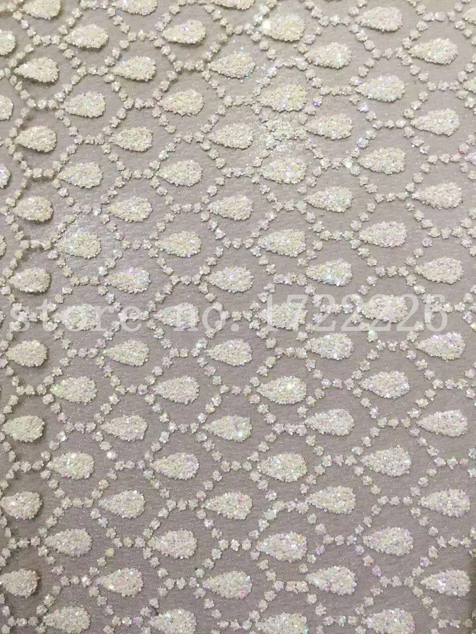 

white dobby beads fancy lace elegant shining lovely sequin lace flower hand print for sawing/wedding dress/veil,send by dhl