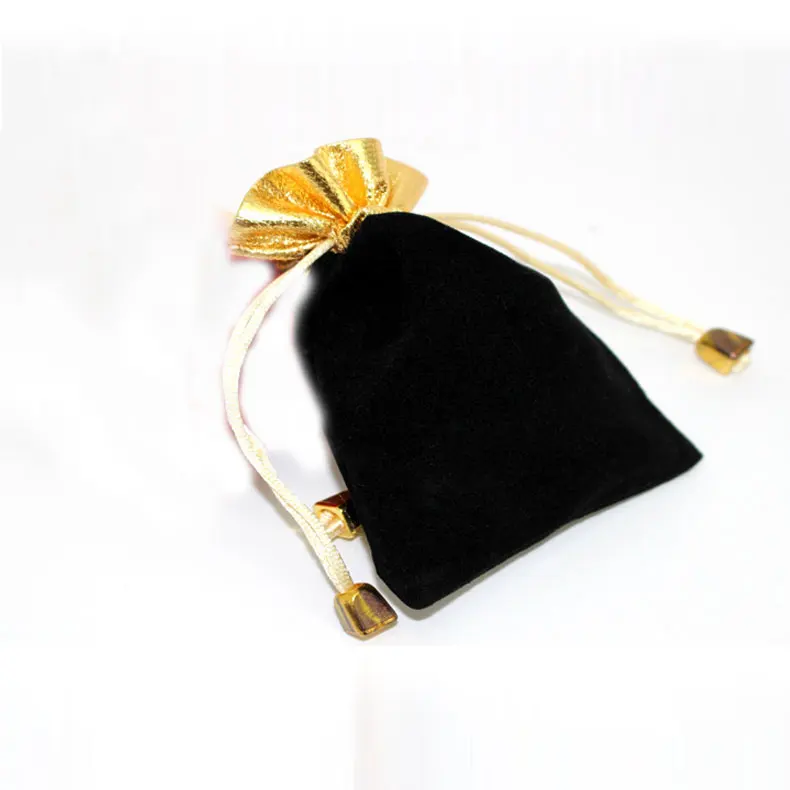 7*9cm 10pcs Black Phnom Penh Velvet Bags For Jewelry Pouch Gift Bag Package With Drawstrings Bag Wedding Diy Women Display