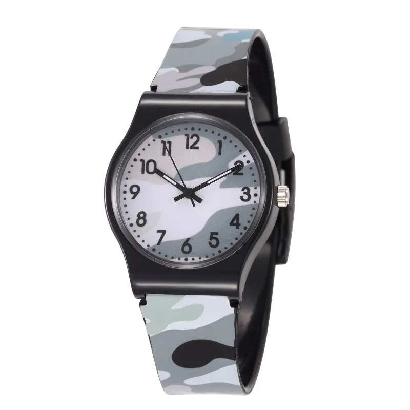 Camouflage Kids Watches Colorful Digital PVC Strap Waterproof For Boys Girls Creative Fashion Birthday Children's Clock Gift