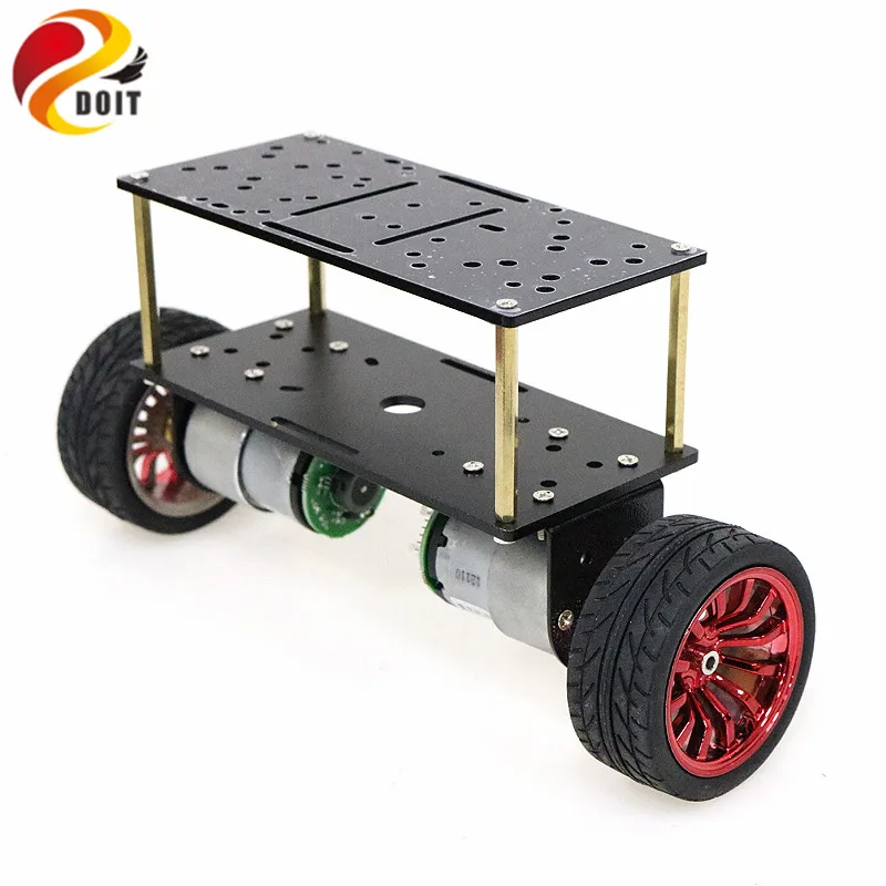 Double Plate 2wd Two Rounds of Self-balancing DC 12V Motor Car Two-wheel Balancing Car Smart Car Chassis Kit