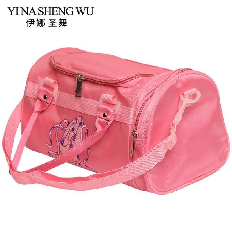 Embroidered Shoulder Ballet Dance Bags Pink Women Girls Ballet Sports Dance Backpacks Rucksack Embroidered Gym Bags For Girls