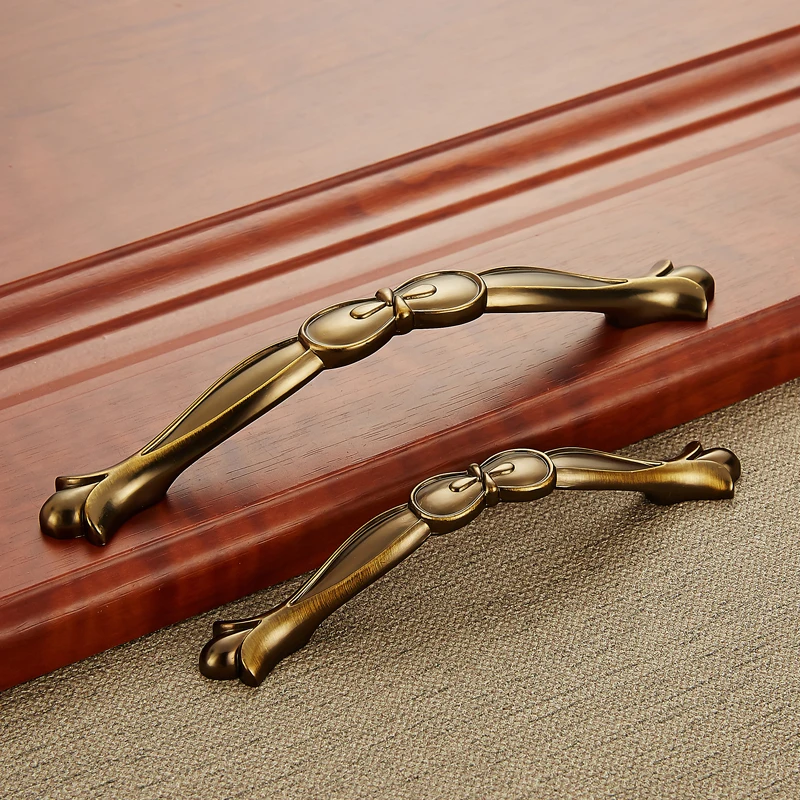 AOBT Yellow Antique Kitchen Cabinet Storage Door Handles Dressers Wardrobe Cupboard Handle Drawer Pulls Furniture Hardware