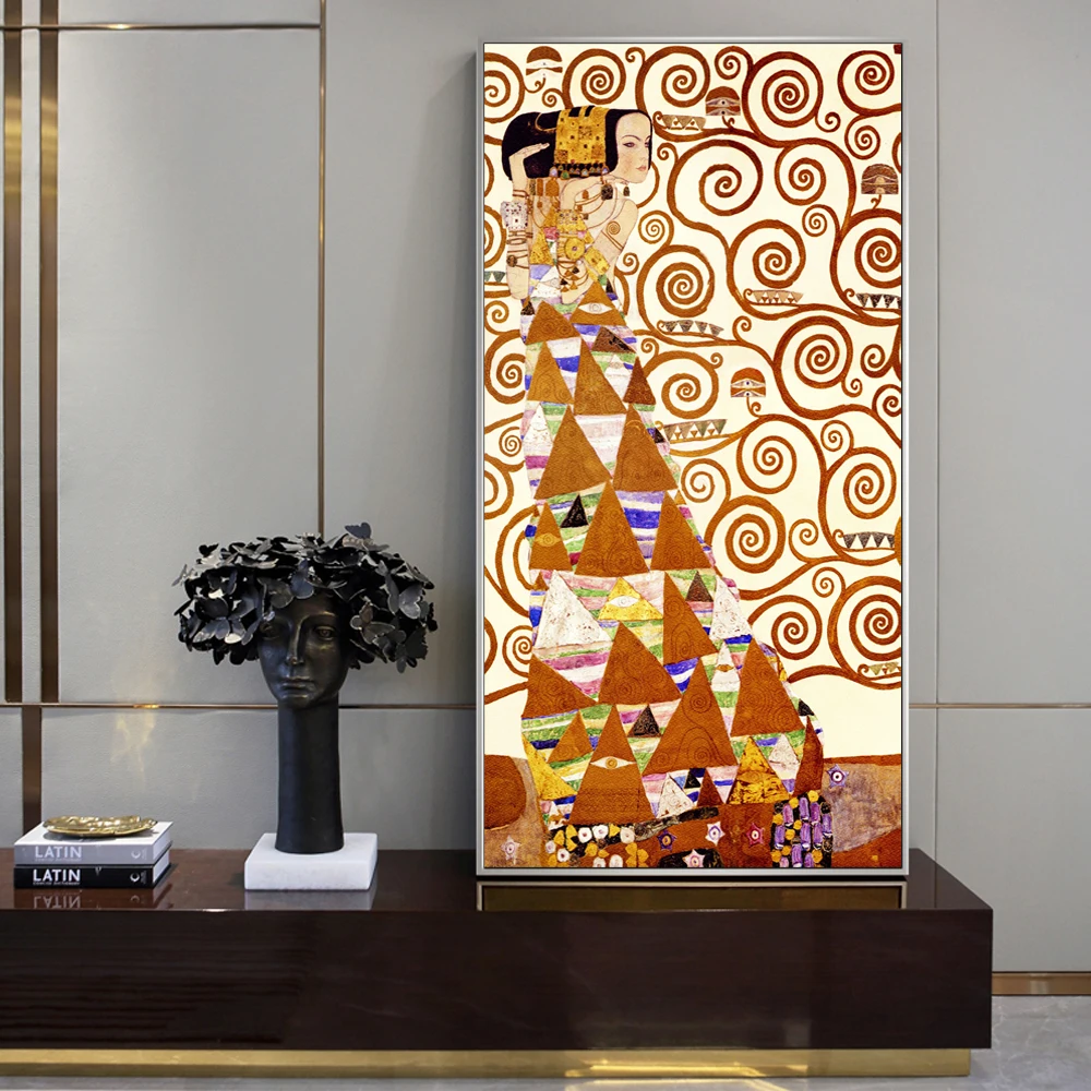 

Gustav Klimt Life Of Tree Paintings Productions On The Wall Classical Portrait Wall Art Canvas Prints Cuadros Picture Home Decor