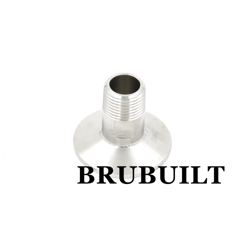 

1"/1.5" TC Compatible X 1/2" Male NPT 304 Sanitary Tri-Clover Fittings Connectors Home Brew