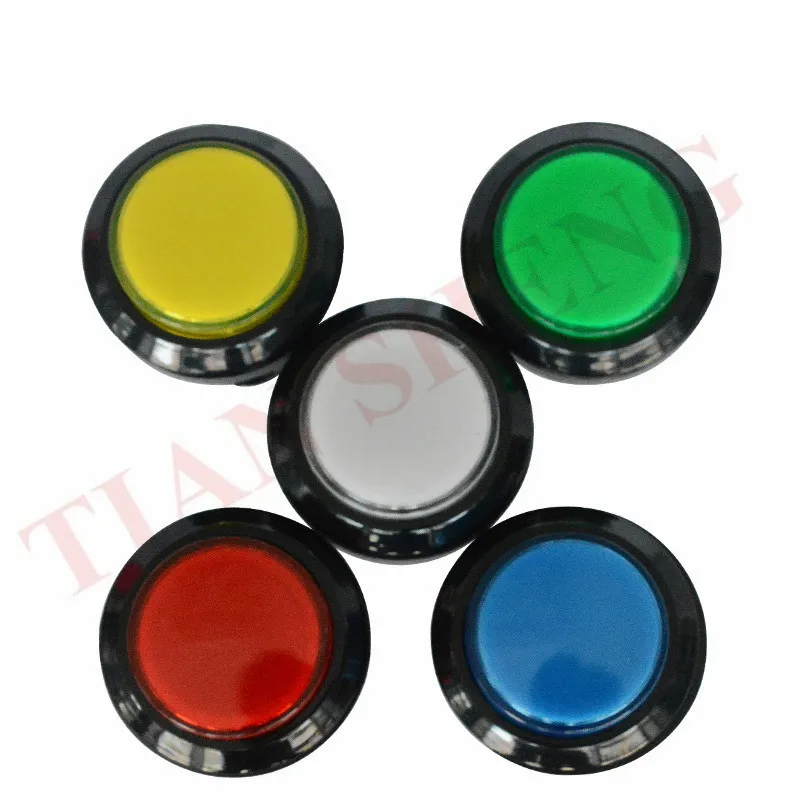 32mm Arcade Round Shape LED Illuminated Push Button with Switch for Gaming Machine Video Game Consoles Repair Kit Parts