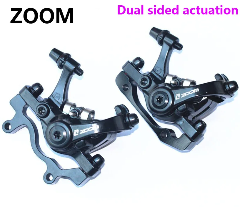 ZOOM Bicycle Brake Mountain MTB Bike Brakes Caliper Front Rear Disc HS1/G3 160/180 Rotor different to Avid BB7/ BB5 parts 2018