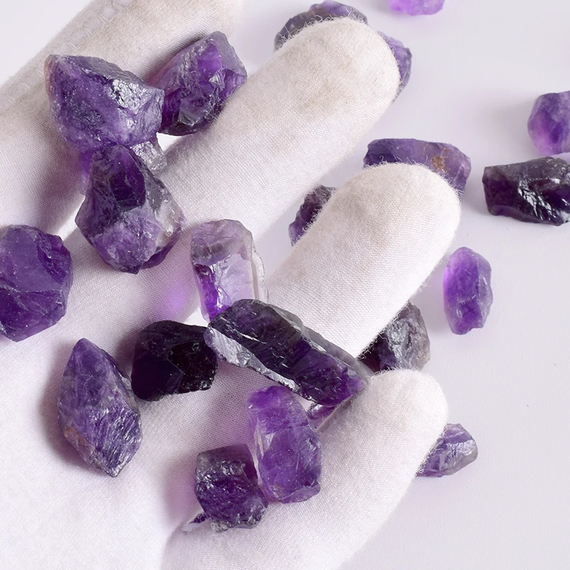 50g Bulk Raw Stone Dark Amethyst Irregular Natural Rock And Purple Mineral For Chakra Healing Specimen Collection Garden Decor