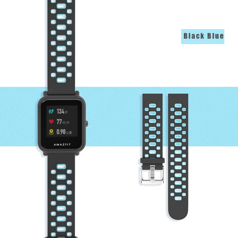 샤오미 화웨이 Amazfit Bip 스마트 워치 밴드, 20mm 실리콘 손목 스트랩, 스마트 워치 액세서리