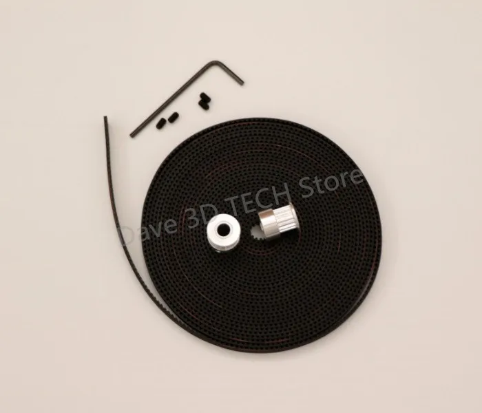 2pcs GT2 Pulleys 20 teeth Bore 5mm + 2Meters GT2 Timing Belt width 6mm Set for 3D printer For RepRap