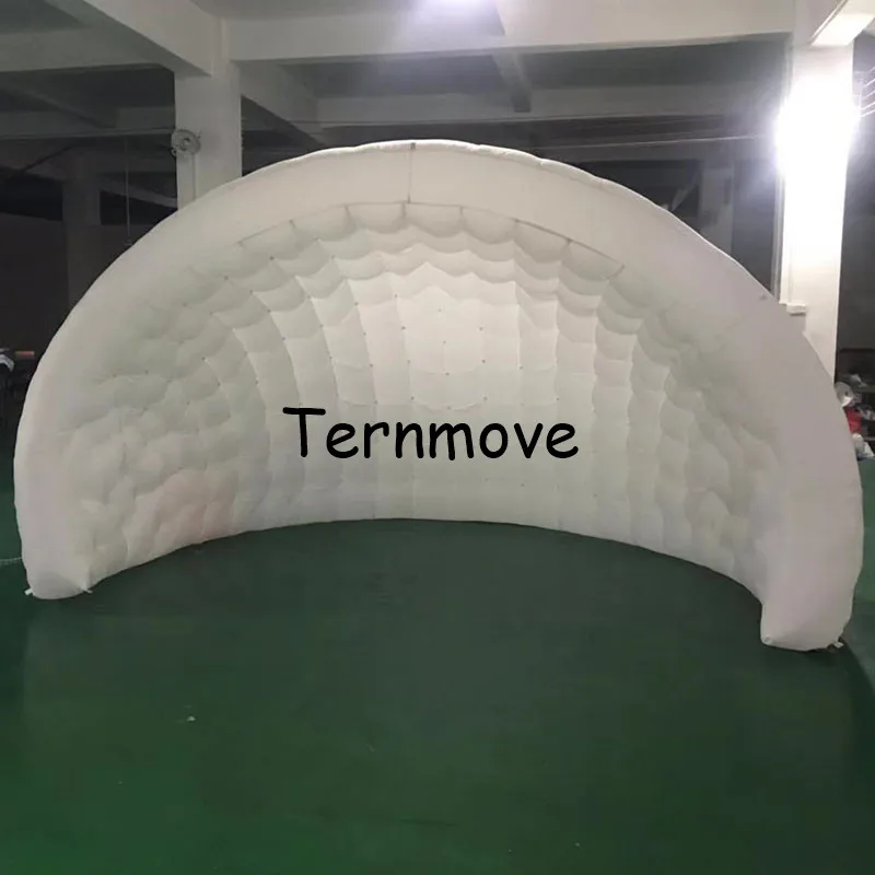 

party lighting dome tent Half-Moon Igloo Tents Stage Tents,luna inflatable pob structure,inflatable igloo tent with led light