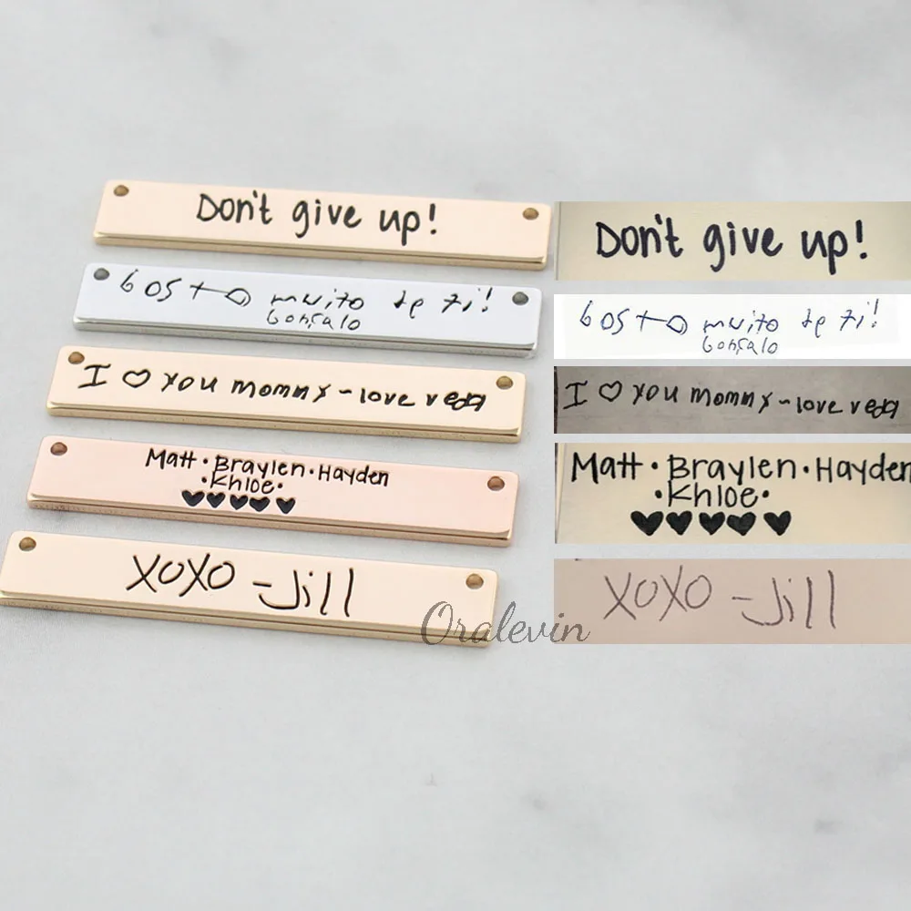 Kustom Pribadi Sebenarnya Tulisan Tangan Nama Kalung Menggambar Tanda Tangan Kalung Inspirational Quotes Bar Kalung Perhiasan
