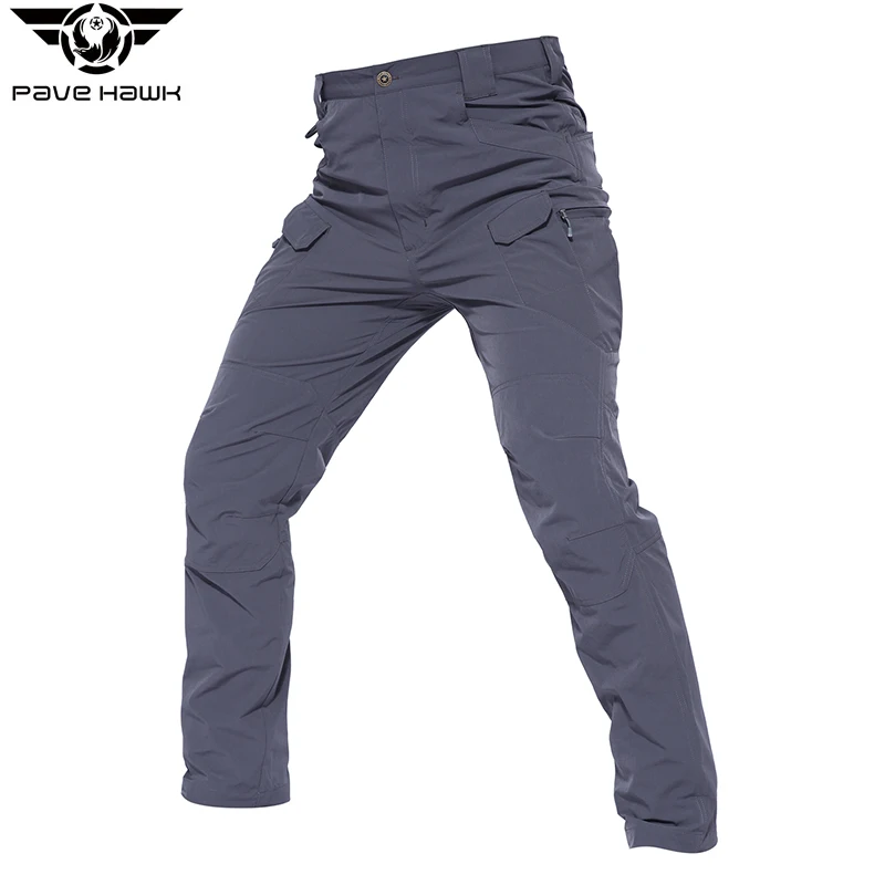 Men Urban Tactical Pants Elastic Fabric quick dry pants Multi-purpose Pockets waterproof Long Trousers Military Cargo Pants