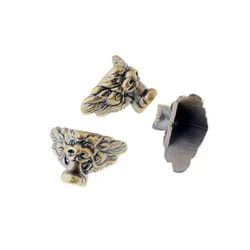 Miễn phí vận chuyển 4 cái Bronze Tone Trang Sức Quà Tặng Hộp Gỗ Trường Hợp Trang Trí acrylic Chân Chân Góc Bảo Vệ 30x25 mét