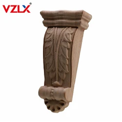 European-style Applique Stigma Flower-style Architectural Decoration Maison Solid Wood Carved Beam Support Vintage Home Decor