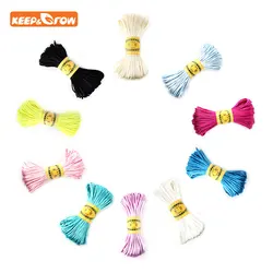 Keep&grow 20Meters Satin Silk Rope Nylon Cord For Baby Teether Chain Accessories Teething Necklace Rattail Cord DIY Tool 2.5mm