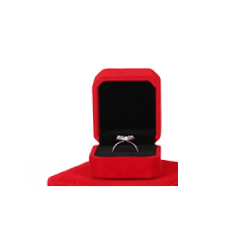 High Quality 1pc Square Wedding Velvet Earrings Ring Box Jewelry Display Case Gift Boxes Fashion Jewelry Box Accessories
