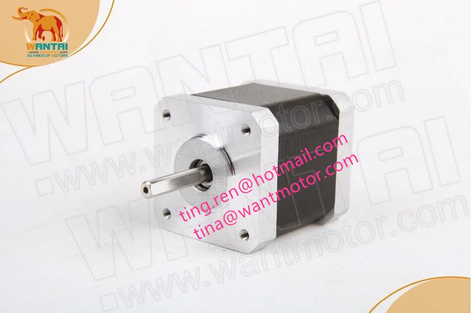 10PCS Wantai 4-lead Nema 17 Stepper Motor 42BYGHW609P1 D-shaft 56oz-in 40mm 1.7A CE ROSH ISO CNC 3D Printer, Reprap,free ship