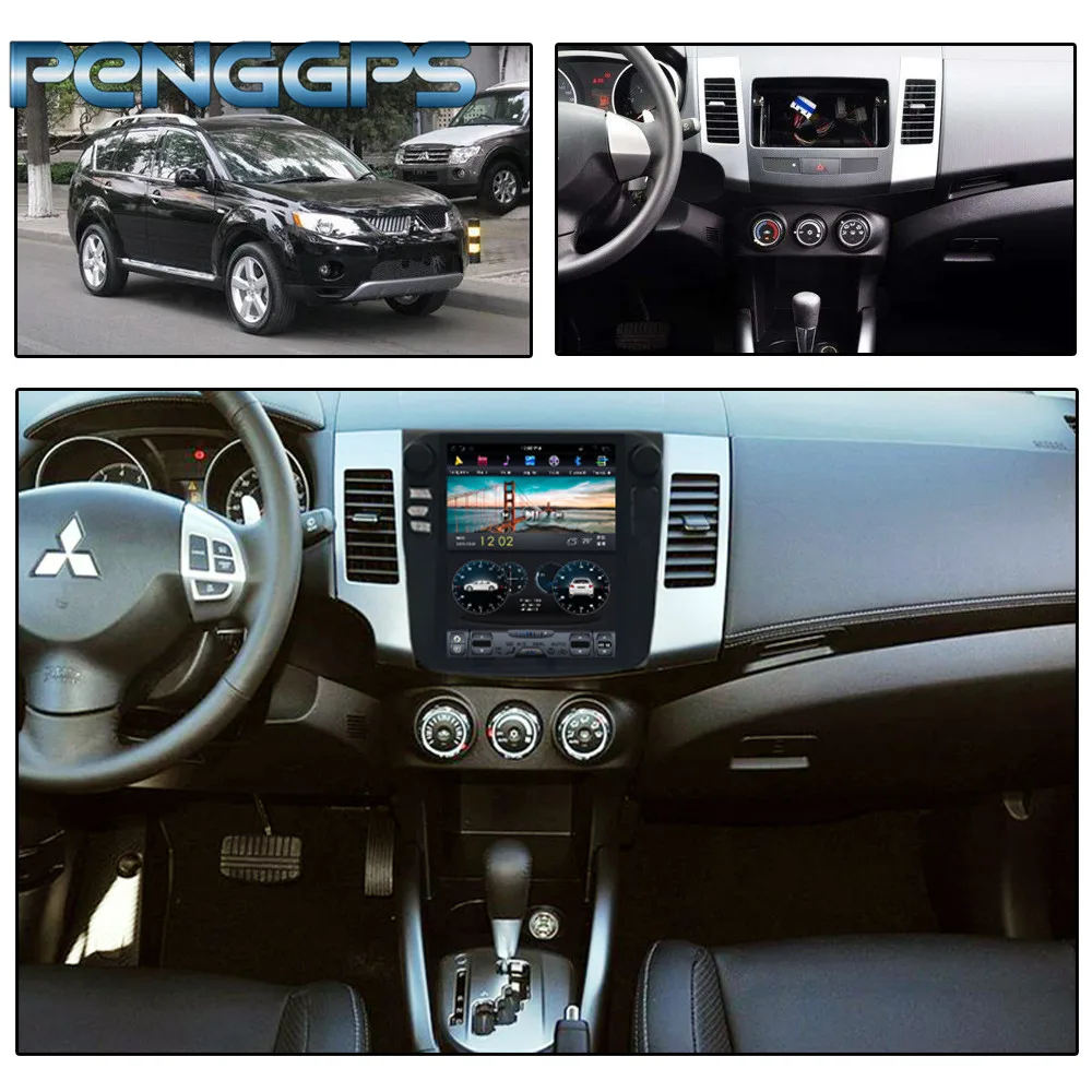 Car Radio GPS Navi Android 13 For Mitsubishi Outlander Citroen C-Crosser Peugeot 4007 Multimedia Player Stereo Carplay Auto Host