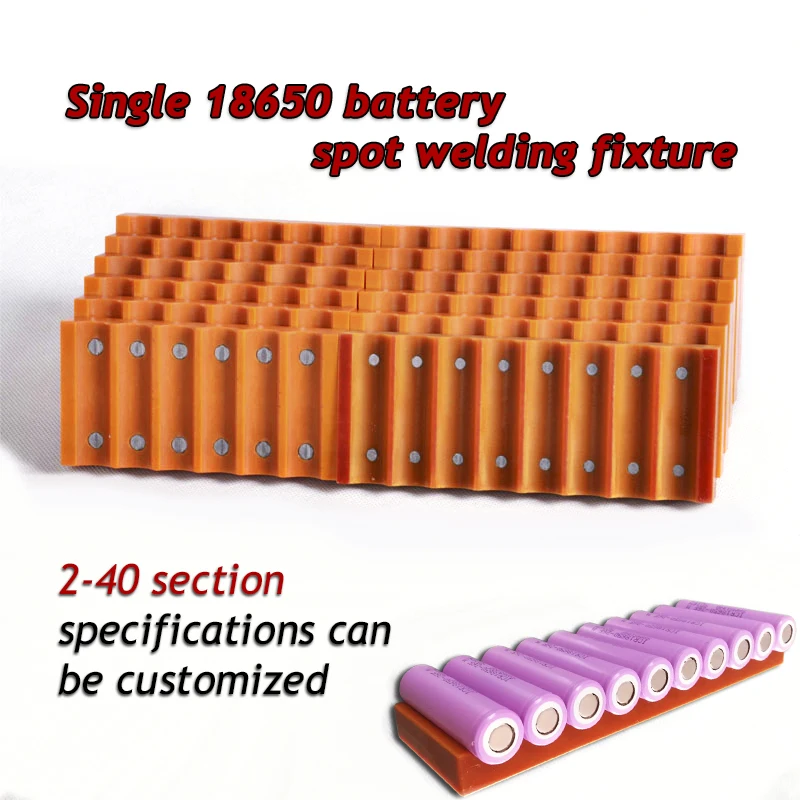 18650 battery fixture Single row battery fixture Strong magnet attraction fixture For 18650 batteries spot welding fixture