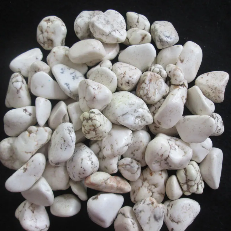 200g/bag AAA+  Nunatak Gravel Crystal  White Turquoise Tumbled Stone Healing for Fish Tank Garden