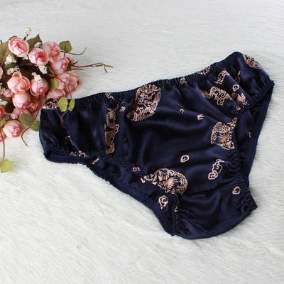 Bragas trigonométricas de seda de morera para hombre, ropa interior transpirable de alta calidad, bóxer de talla grande, 100%