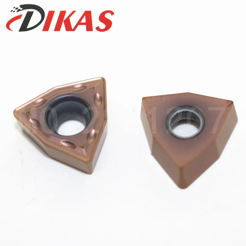DIKAS-escariador de carburo, hoja de corte, inserto de taladro en U, 10 piezas WCMX030208 WCMX040208 WCMT050308 WCMT06T308 FN ACZ330