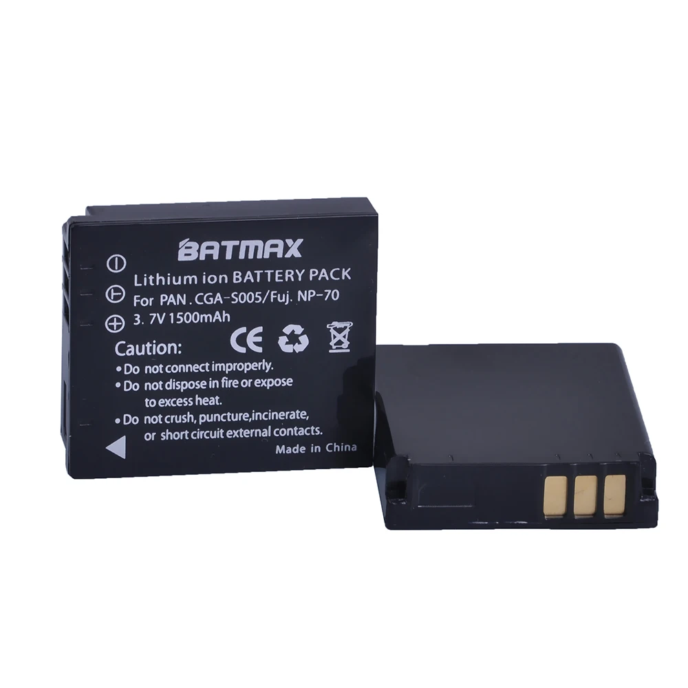 Batmax 2Pcs CGA-S005 S005 BCC12 CGA-S005E DMW-BCC12 Battery for Panasonic Lumix DMC-FX180 DMC-LX1 DMC-LX2 LX3 FS1 FS2 FX01