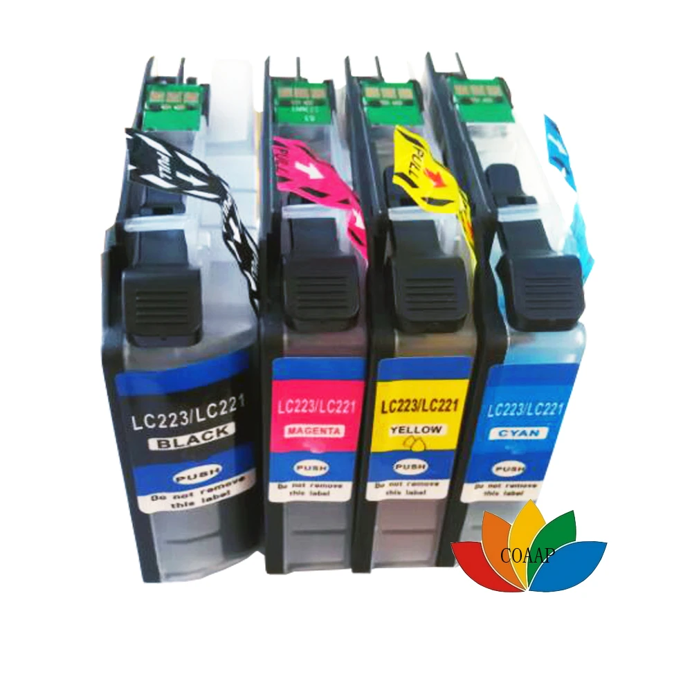 4x Compatible Inkjet Cartridge for Brother Printer Ink Cartridge lc223 inks for mfc-j5625dw j4420dw j4620dw eu market