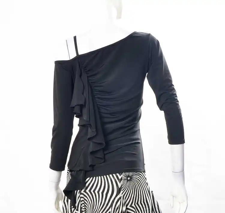 

dance shows, single shoulder, single fold, seven point sleeve, shoulder length, modern dance, exercise jacket, T11020