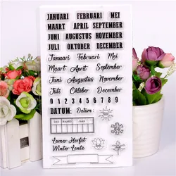 New Dutch Alphanumeric Stamp Scrapbooking New Alphabet Stamp Embossing Craft Silicone Transparent StampstamponsLace Stationery