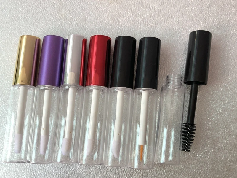 2000pcs/lot 5ml Transparent Plastic lip gloss Tube Bottles Eye Liner Mascara Cosmetic Empty Packaging Containers