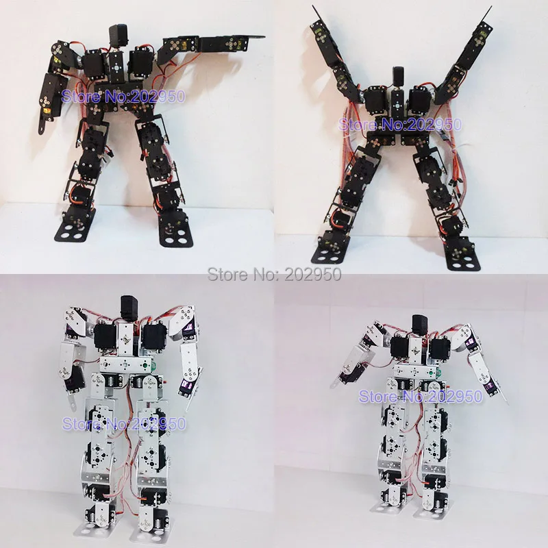 1set 17DOF Biped Robot Educational Robot Kit 17 Degrees Of Freedom Humanoid / Humanoids Walking / feet Servo Bracket Kit