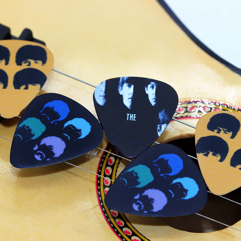 SOACH  50pcs/lot guitar paddle pick 0.46mm Band pattern Acoustic guitar picks Mediator plectrum  instrumento musical pick