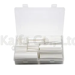 385pcs/box White 9 size 2:1 Heat Shrink Tube Shrinkable Sleeve Heatshrink Tubing Insulation Wire Cable