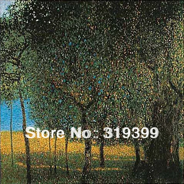 

Gustav Klimt Oil Painting reproduction on Linen Canvas,Fruit Trees,Free DHL or FeDex shipping,Handmade,Museum Quality