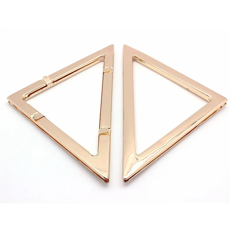 

Metal triangle Shape hardware gold Purse handle 17cm