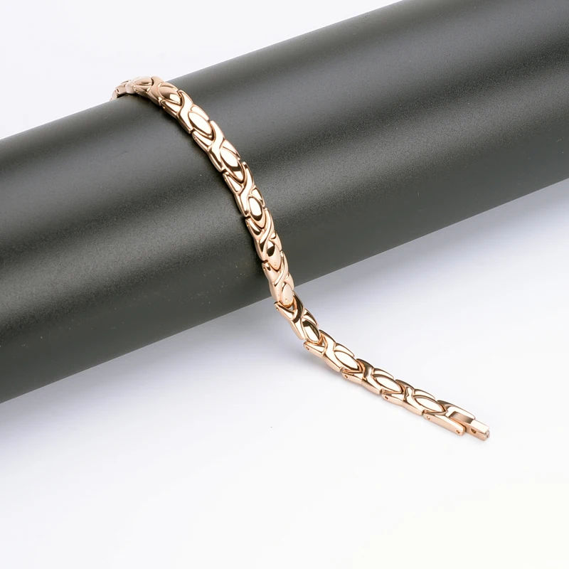Oktrendy Magnetic Ladies Bracelets Jewellery Stainless Steel Bracelet For Women Rose Gold Color Tennis Bracelet Dropshipping