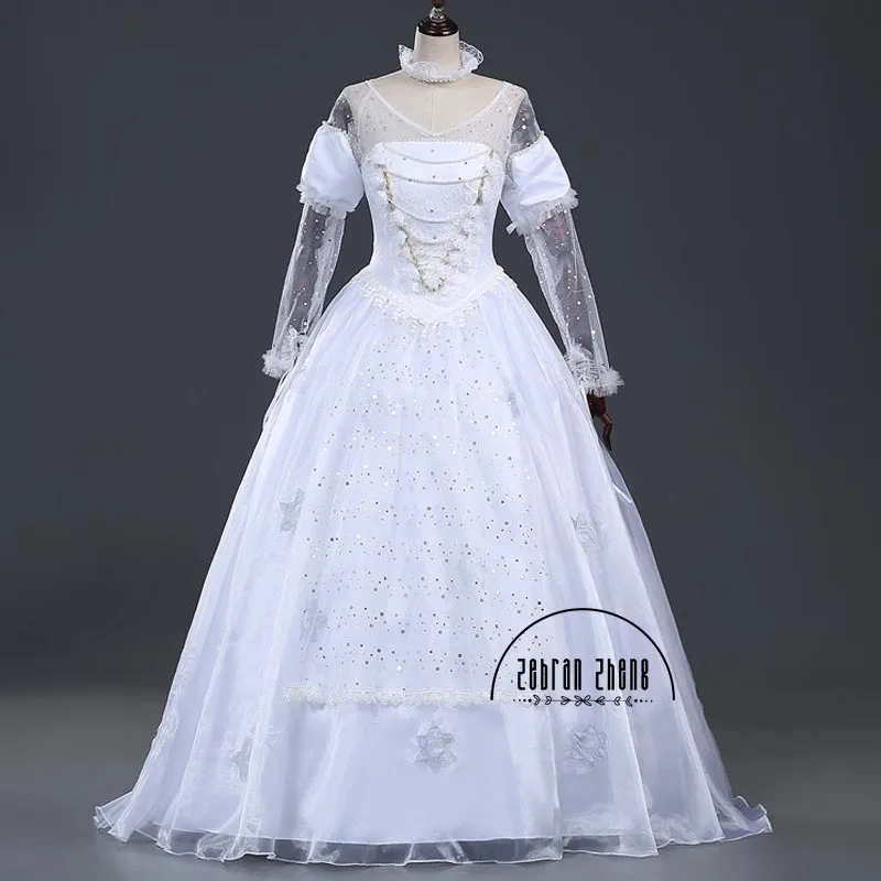 

TOP QUALITY Costume Cosplay The White Queen Costume Dress wonderful Halloween Costumes For Women