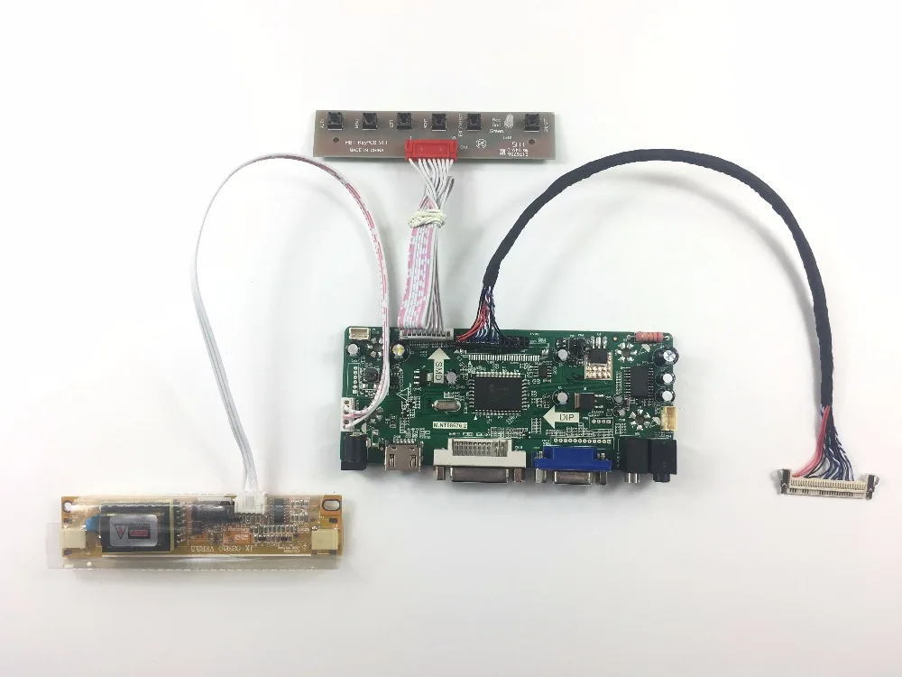 

M.NT68676.2A DVI VGA LCD Controller Board for 1366x768 18.5 inch HT185WX1-100 2CCFL LVDS LCD driver board DVI