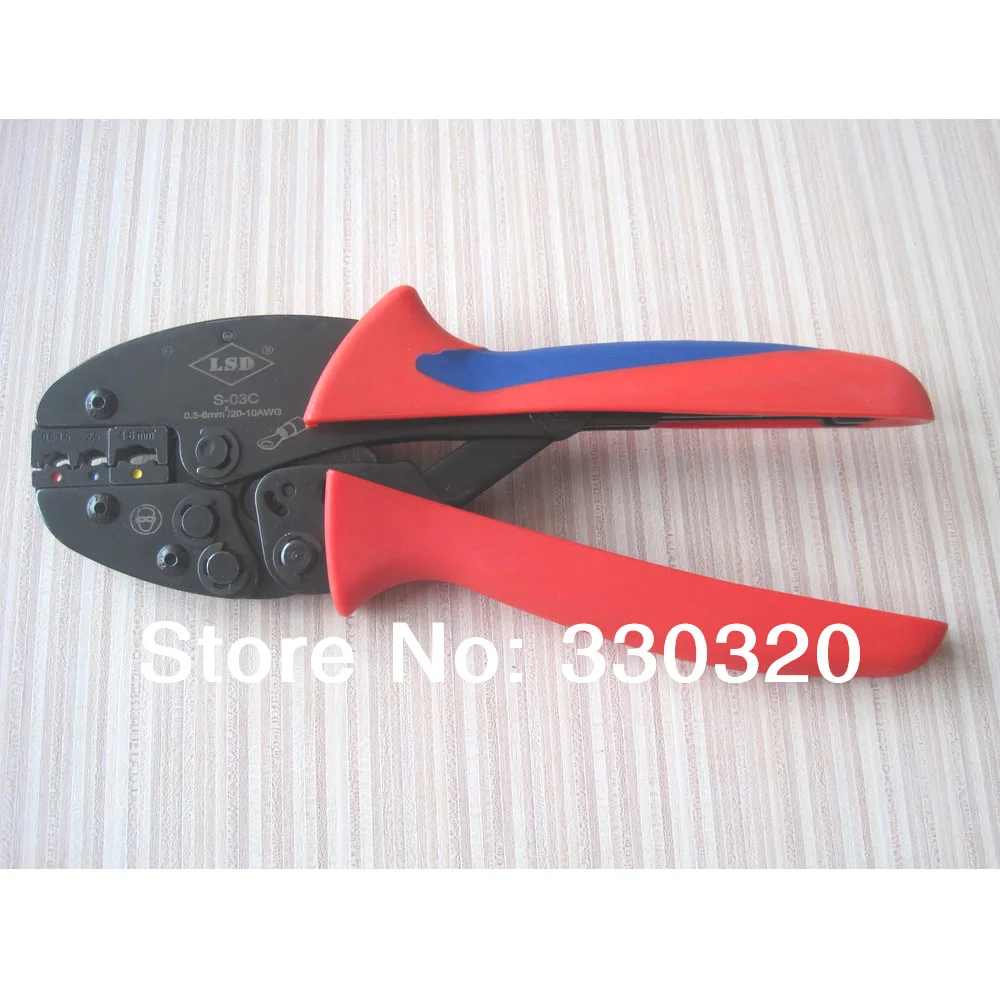 S-03C new design pre-insulated cable links+butt connectors crimping tool 0.5-6mm2