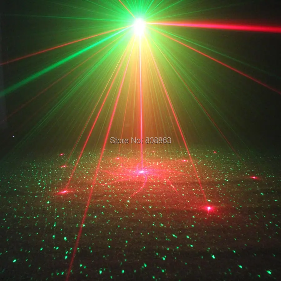 ESHINY Red Green Laser 16 Patterns Projector Blue Led Party Bar DJ lighting Light Xmas Dance Disco Party Stage Lights Show B3D3