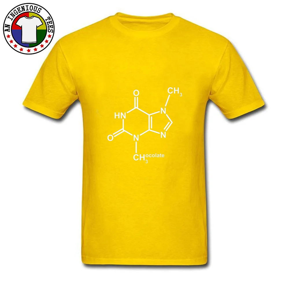 Theobromine Molecule Chocolate Pattern Men T Shirts Chemical Molecular Structure Happiness Cytokines Father Tshirts Cotton