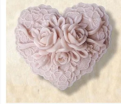 Rose Heart Shape S0071 Craft Art Silicone Soap mold Craft Molds DIY Handmade soap molds